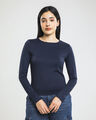 Playera Manga Larga,AZUL MARINO
